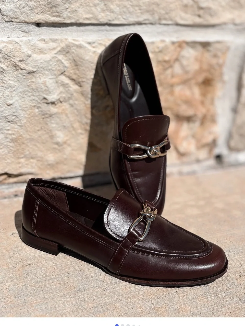 NWT Antonio Melani Cain Leather Loafers Sz 9,5 Ground Coffee (no original box)